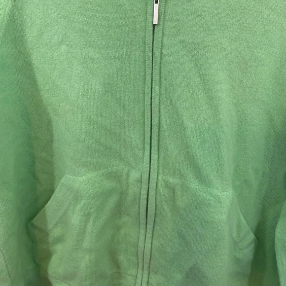 Grayson & Dunn Large Green 100% Cashmere Hooded - Picture 3 of 5